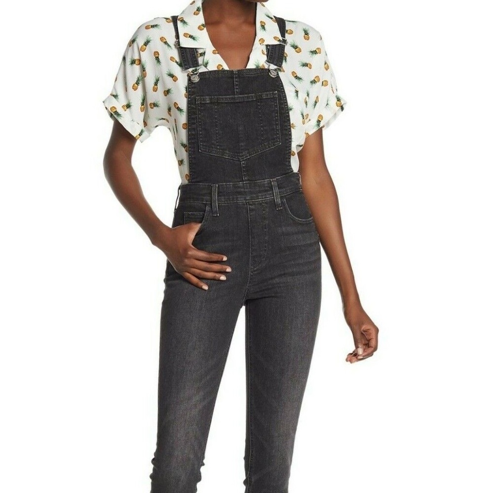 Levi's Skinny Stretch Overalls Black Gray Sz 28